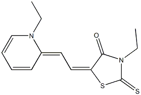 3-ethyl-5-[2-(1-ethyl-2(1H)-pyridinylidene)ethylidene]-2-thioxo-1,3-thiazolidin-4-one 구조식 이미지