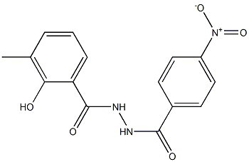 2-hydroxy-N'-{4-nitrobenzoyl}-3-methylbenzohydrazide 구조식 이미지