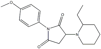 3-(2-ethyl-1-piperidinyl)-1-(4-methoxyphenyl)-2,5-pyrrolidinedione Structure