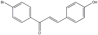 1-(4-bromophenyl)-3-(4-hydroxyphenyl)-2-propen-1-one 구조식 이미지