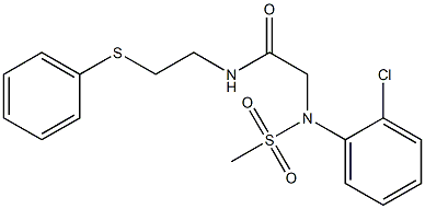 2-[2-chloro(methylsulfonyl)anilino]-N-[2-(phenylsulfanyl)ethyl]acetamide Structure