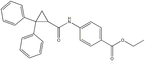 ethyl 4-{[(2,2-diphenylcyclopropyl)carbonyl]amino}benzoate 구조식 이미지