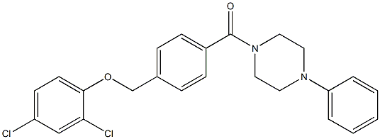 1-{4-[(2,4-dichlorophenoxy)methyl]benzoyl}-4-phenylpiperazine Structure