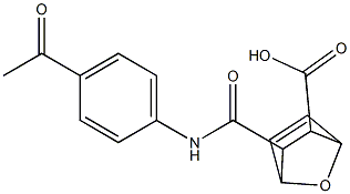 3-[(4-acetylanilino)carbonyl]-7-oxabicyclo[2.2.1]hept-5-ene-2-carboxylic acid 구조식 이미지
