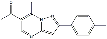1-[7-methyl-2-(4-methylphenyl)pyrazolo[1,5-a]pyrimidin-6-yl]ethanone Structure