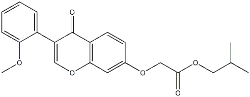isobutyl {[3-(2-methoxyphenyl)-4-oxo-4H-chromen-7-yl]oxy}acetate 구조식 이미지