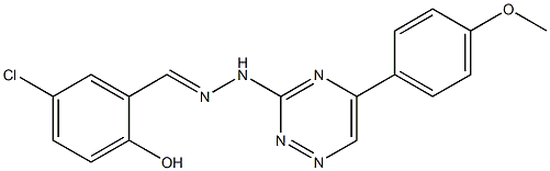 5-chloro-2-hydroxybenzaldehyde [5-(4-methoxyphenyl)-1,2,4-triazin-3-yl]hydrazone 구조식 이미지