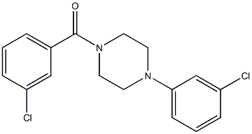 1-(3-chlorophenyl)-4-[(3-chlorophenyl)carbonyl]piperazine Structure