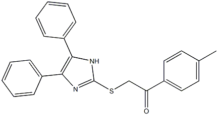2-[(4,5-diphenyl-1H-imidazol-2-yl)sulfanyl]-1-(4-methylphenyl)ethanone Structure