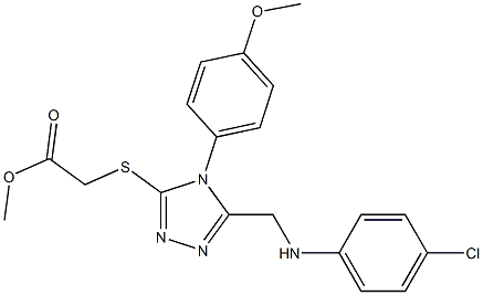 methyl {[5-[(4-chloroanilino)methyl]-4-(4-methoxyphenyl)-4H-1,2,4-triazol-3-yl]sulfanyl}acetate Structure
