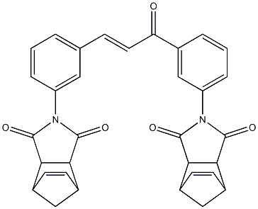 4-(3-{3-[3-(3,5-dioxo-4-azatricyclo[5.2.1.0~2,6~]dec-8-en-4-yl)phenyl]acryloyl}phenyl)-4-azatricyclo[5.2.1.0~2,6~]dec-8-ene-3,5-dione 구조식 이미지