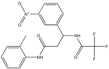 3-{3-nitrophenyl}-N-(2-methylphenyl)-3-[(trifluoroacetyl)amino]propanamide 구조식 이미지