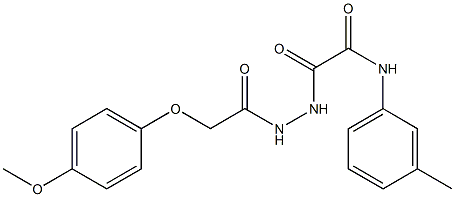 2-{2-[(4-methoxyphenoxy)acetyl]hydrazino}-N-(3-methylphenyl)-2-oxoacetamide Structure