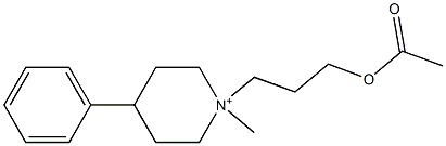 1-[3-(acetyloxy)propyl]-1-methyl-4-phenylpiperidinium Structure