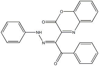 1-(2-oxo-2H-1,4-benzoxazin-3-yl)-2-phenyl-1,2-ethanedione 1-(phenylhydrazone) Structure