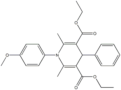 diethyl 1-(4-methoxyphenyl)-2,6-dimethyl-4-phenyl-1,4-dihydro-3,5-pyridinedicarboxylate 구조식 이미지