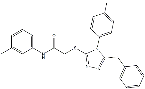2-{[5-benzyl-4-(4-methylphenyl)-4H-1,2,4-triazol-3-yl]sulfanyl}-N-(3-methylphenyl)acetamide Structure
