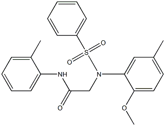 2-[2-methoxy-5-methyl(phenylsulfonyl)anilino]-N-(2-methylphenyl)acetamide Structure