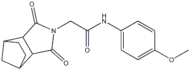 2-(3,5-dioxo-4-azatricyclo[5.2.1.0~2,6~]dec-4-yl)-N-(4-methoxyphenyl)acetamide Structure