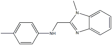 N-[(1-methyl-1H-benzimidazol-2-yl)methyl]-N-(4-methylphenyl)amine 구조식 이미지