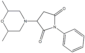 3-(2,6-dimethyl-4-morpholinyl)-1-phenyl-2,5-pyrrolidinedione Structure