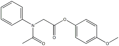 4-methoxyphenyl (acetylanilino)acetate 구조식 이미지