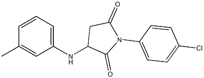 1-(4-chlorophenyl)-3-[(3-methylphenyl)amino]pyrrolidine-2,5-dione Structure