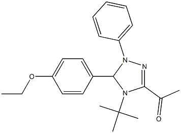 1-[4-tert-butyl-5-(4-ethoxyphenyl)-1-phenyl-4,5-dihydro-1H-1,2,4-triazol-3-yl]ethanone Structure