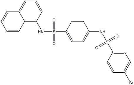 4-{[(4-bromophenyl)sulfonyl]amino}-N-(1-naphthyl)benzenesulfonamide 구조식 이미지