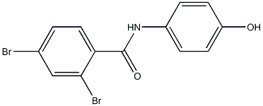 2,4-dibromo-N-(4-hydroxyphenyl)benzamide Structure
