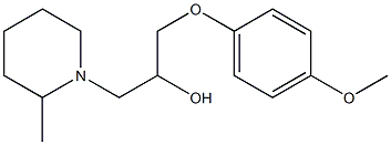 1-(4-methoxyphenoxy)-3-(2-methylpiperidin-1-yl)propan-2-ol 구조식 이미지