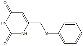 6-[(phenylsulfanyl)methyl]-2,4(1H,3H)-pyrimidinedione 구조식 이미지