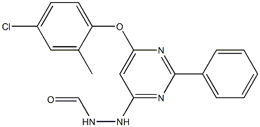 N'-[6-(4-chloro-2-methylphenoxy)-2-phenylpyrimidin-4-yl]formic hydrazide 구조식 이미지