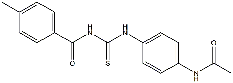 N-[4-({[(4-methylbenzoyl)amino]carbothioyl}amino)phenyl]acetamide Structure