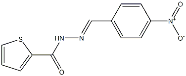 N'-{4-nitrobenzylidene}-2-thiophenecarbohydrazide Structure