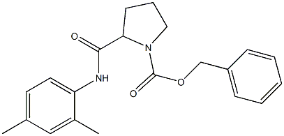 benzyl 2-[(2,4-dimethylanilino)carbonyl]-1-pyrrolidinecarboxylate 구조식 이미지