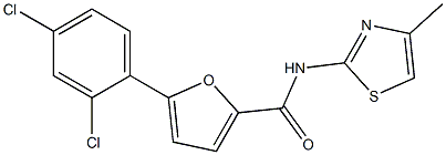 5-(2,4-dichlorophenyl)-N-(4-methyl-1,3-thiazol-2-yl)-2-furamide 구조식 이미지