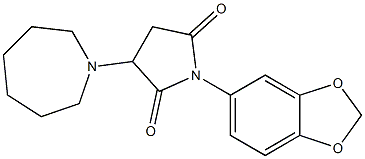 3-azepan-1-yl-1-(1,3-benzodioxol-5-yl)pyrrolidine-2,5-dione Structure