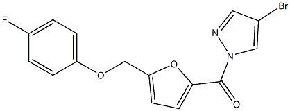 4-bromo-1-{5-[(4-fluorophenoxy)methyl]-2-furoyl}-1H-pyrazole Structure