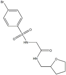 2-{[(4-bromophenyl)sulfonyl]amino}-N-(tetrahydro-2-furanylmethyl)acetamide 구조식 이미지