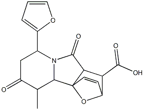 6-(2-furyl)-3-methyl-4,8-dioxo-14-oxa-7-azatetracyclo[9.2.1.0~1,9~.0~2,7~]tetradec-12-ene-10-carboxylic acid Structure