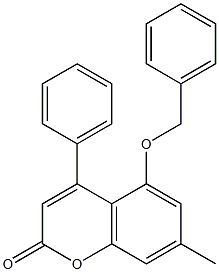 5-(benzyloxy)-7-methyl-4-phenyl-2H-chromen-2-one 구조식 이미지