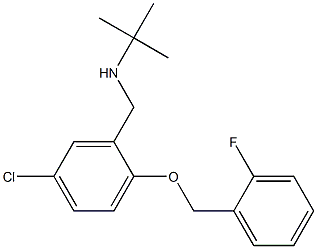 N-(tert-butyl)-N-{5-chloro-2-[(2-fluorobenzyl)oxy]benzyl}amine Structure