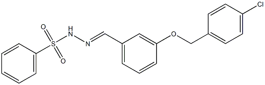 N'-{3-[(4-chlorobenzyl)oxy]benzylidene}benzenesulfonohydrazide 구조식 이미지