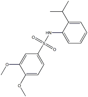 N-(2-isopropylphenyl)-3,4-dimethoxybenzenesulfonamide Structure