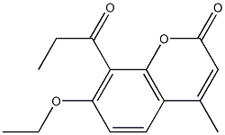 7-ethoxy-4-methyl-8-propionyl-2H-chromen-2-one 구조식 이미지