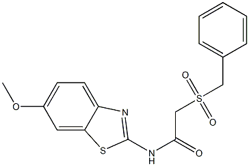 2-(benzylsulfonyl)-N-(6-methoxy-1,3-benzothiazol-2-yl)acetamide Structure