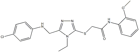 2-({5-[(4-chloroanilino)methyl]-4-ethyl-4H-1,2,4-triazol-3-yl}sulfanyl)-N-(2-methoxyphenyl)acetamide Structure