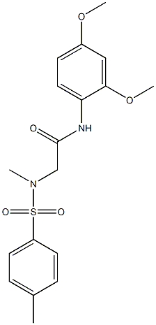 N-(2,4-dimethoxyphenyl)-2-{methyl[(4-methylphenyl)sulfonyl]amino}acetamide 구조식 이미지