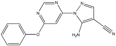 5-amino-1-(6-phenoxy-4-pyrimidinyl)-1H-pyrazole-4-carbonitrile 구조식 이미지